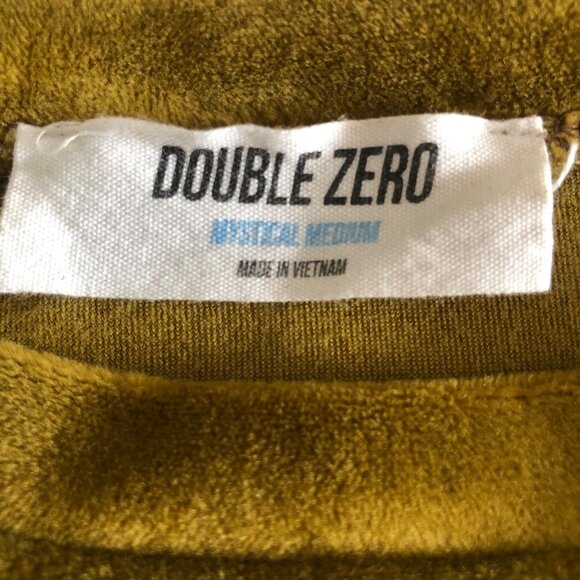 Double Zero Mystical Medium Olive Gold Velvety-Feel Long Sleeve Crop Top - Picture 13 of 13